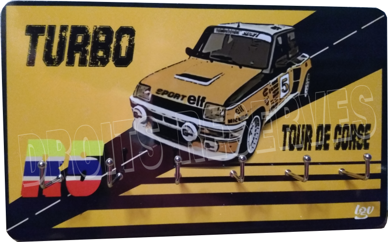 accroche-cles r5 turbo tour de corse