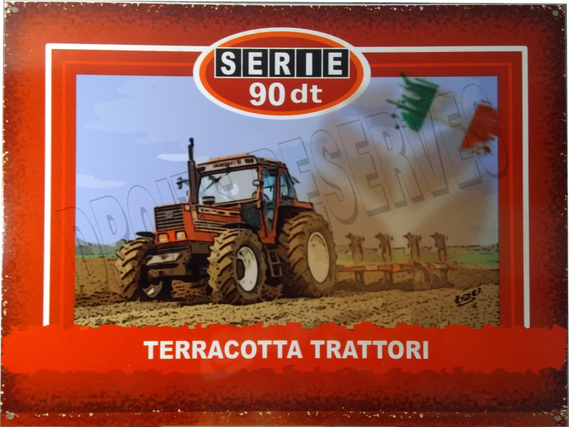 plaque metal fiat tracteur serie 90