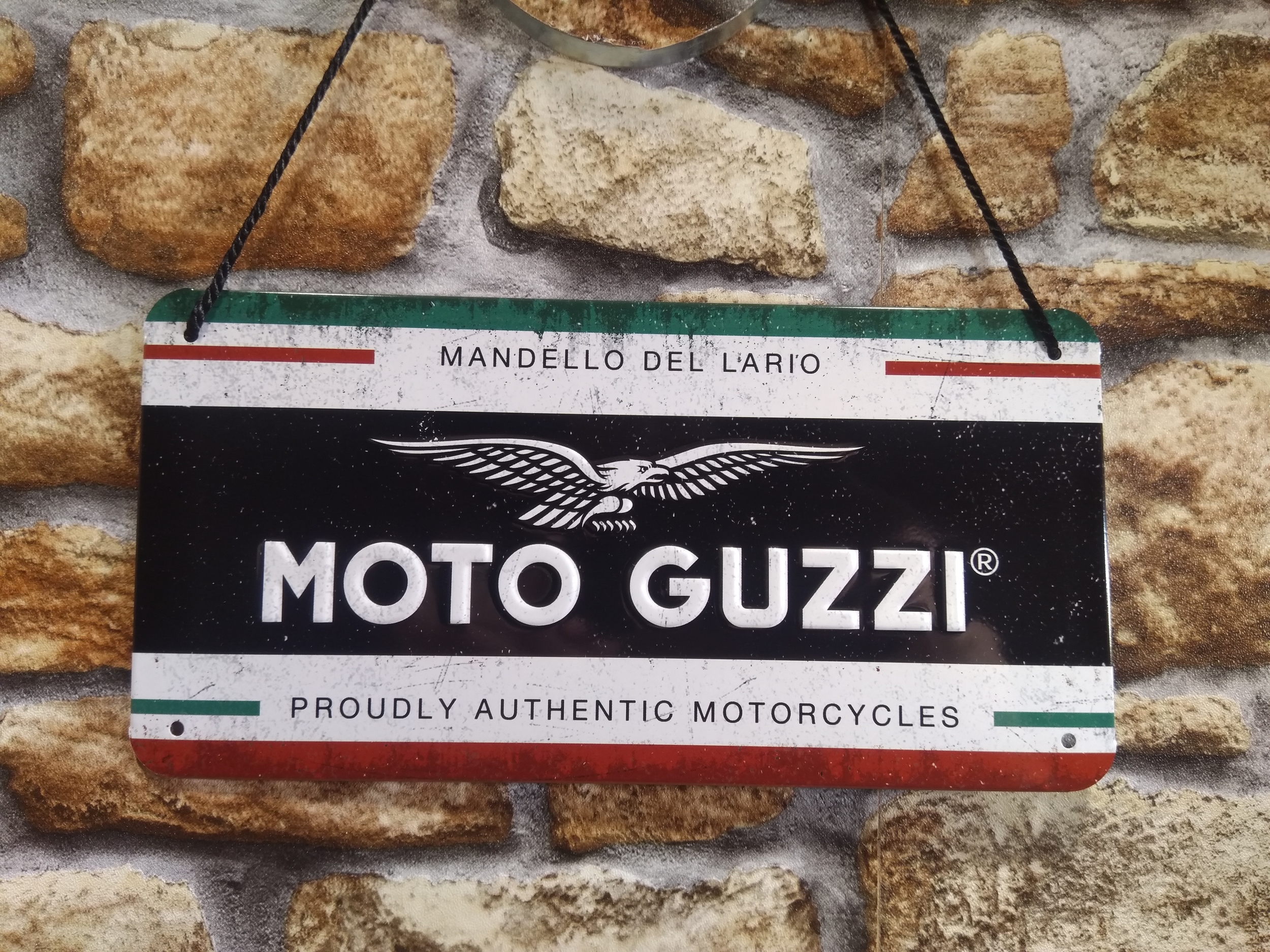 plaque déco à suspendre moto guzzi rétro vintage