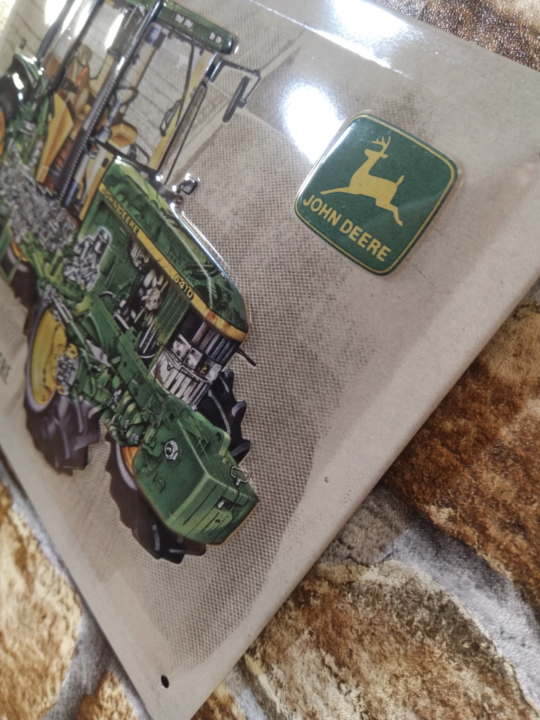 plaque déco rétro vintage john deere tracteur