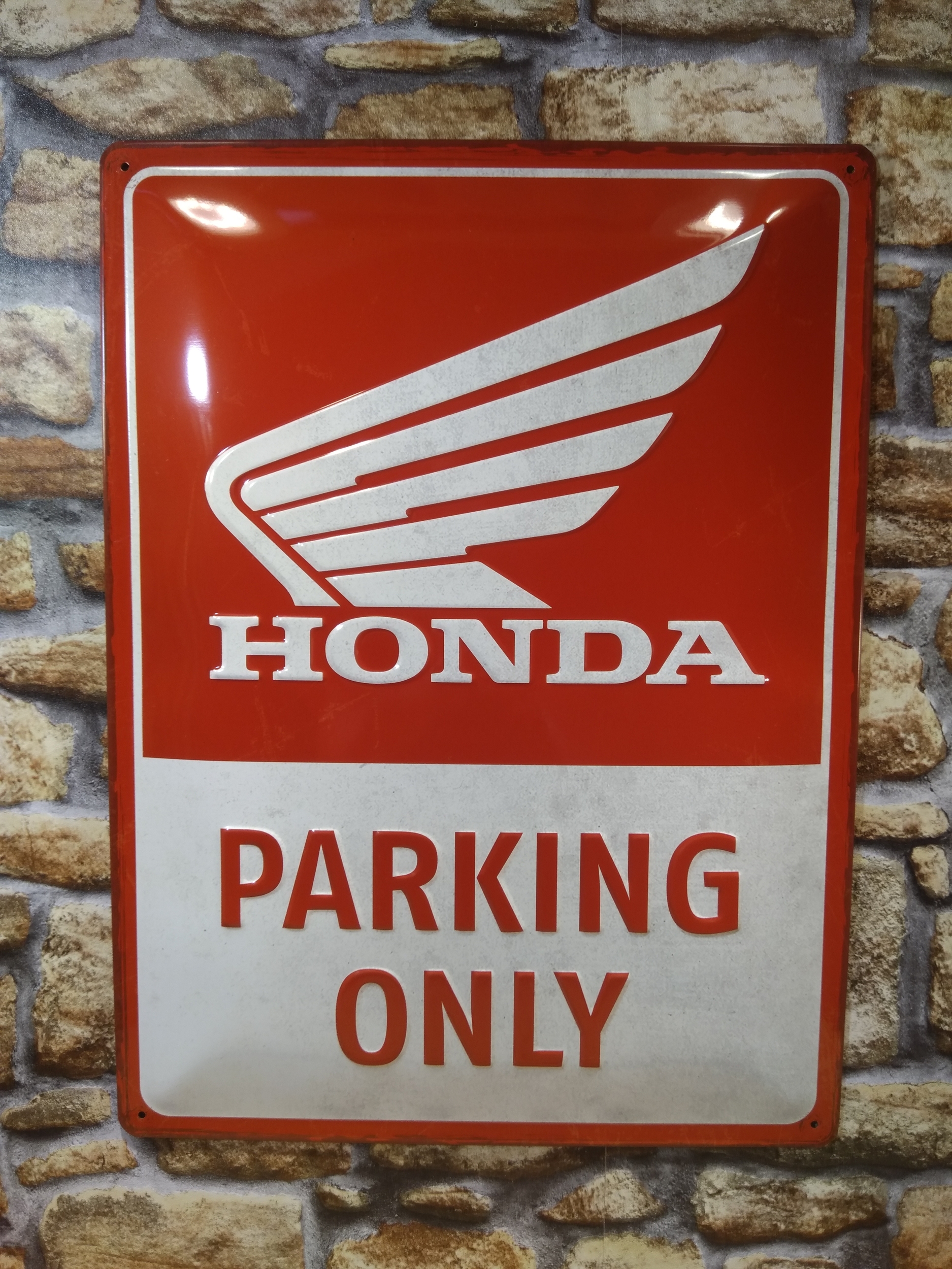 plaque déco publicitaire honda parking only