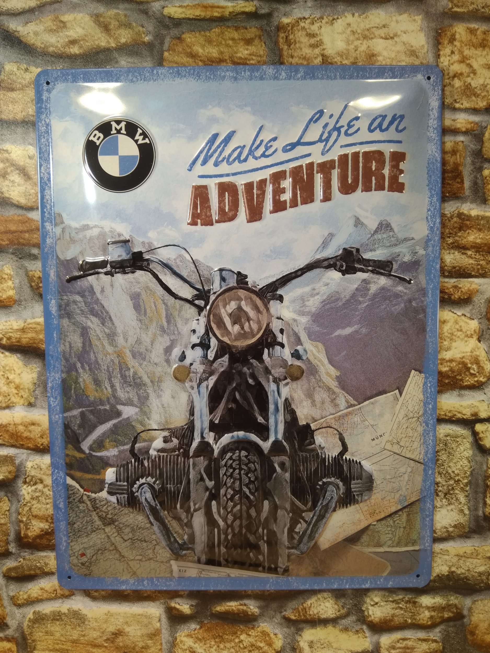 plaque déco publicitaire bmw moto adventure