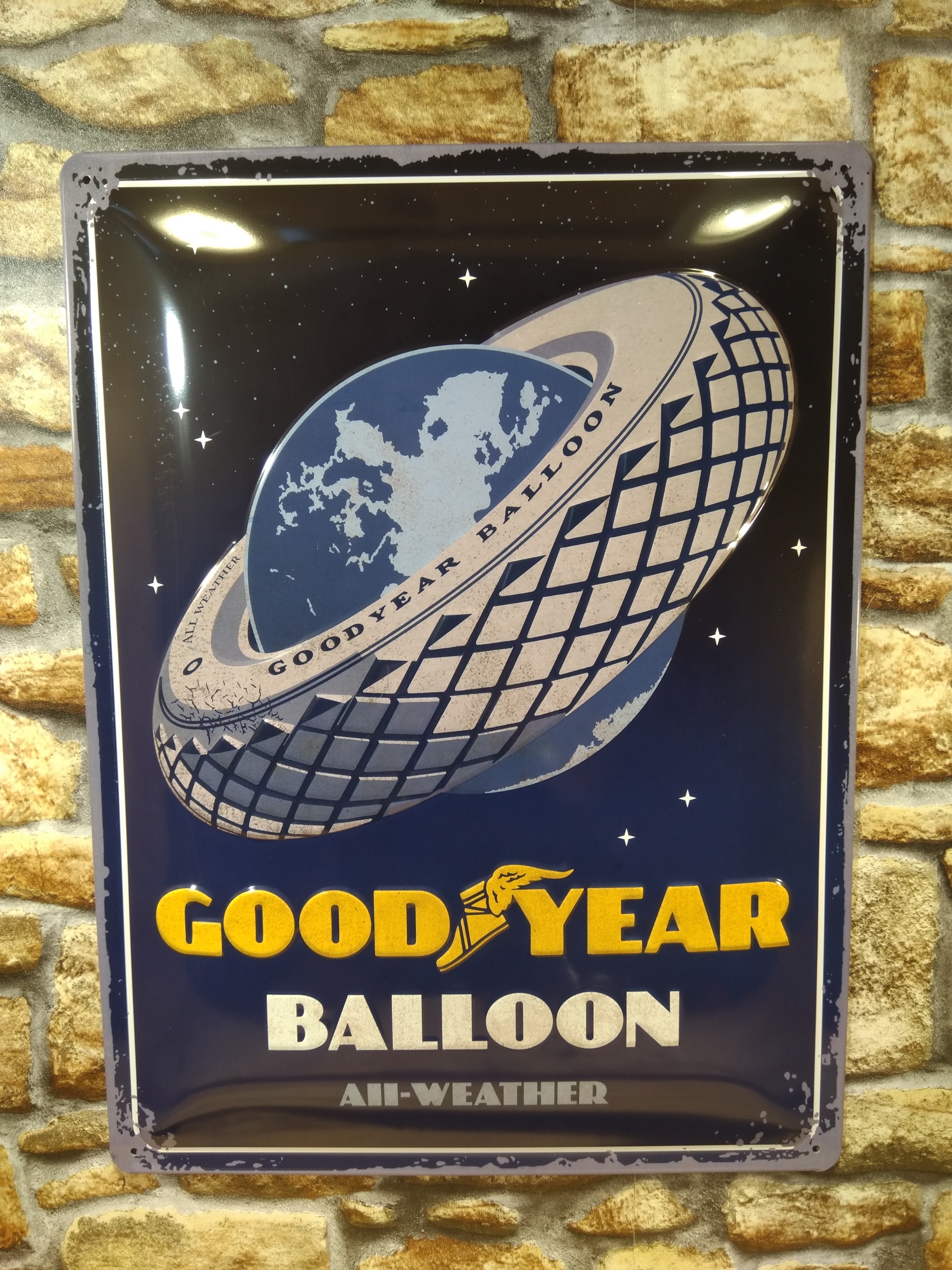plaque déco publicitaire goodyear balloon