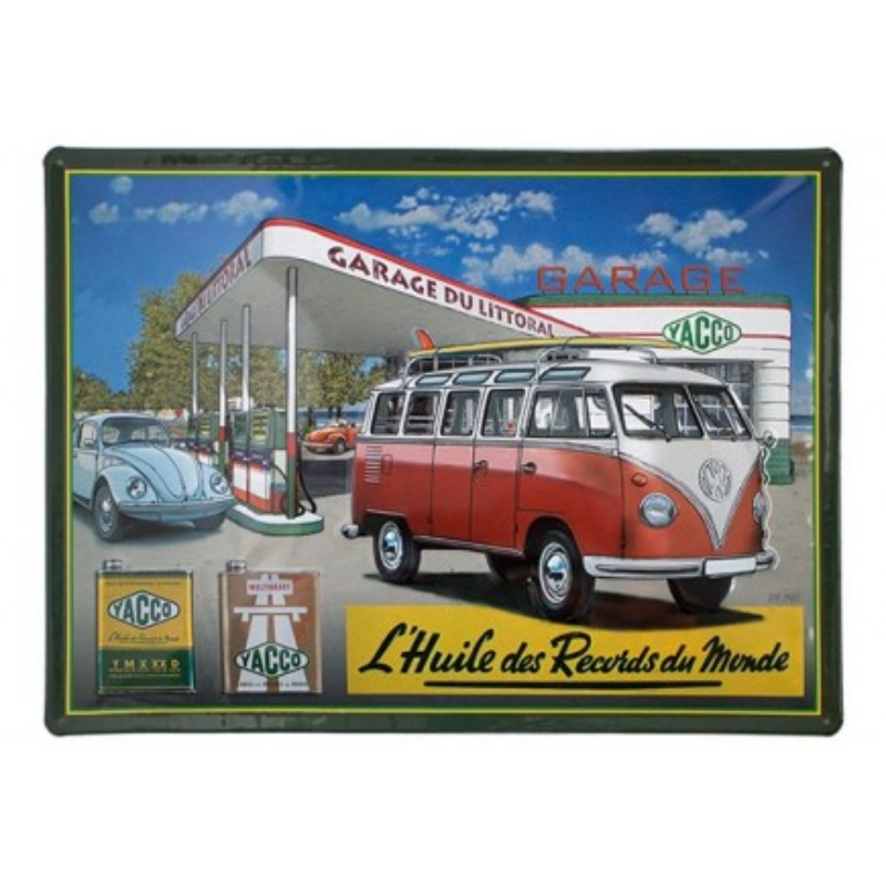 Plaque Volkswagen Station Yacco Garageatelierles Plaques Publicitaires Le Grenier Vintage 