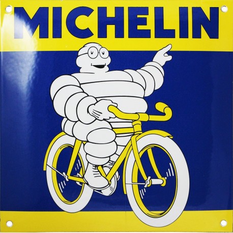 Plaque émaillée Michelin vélo