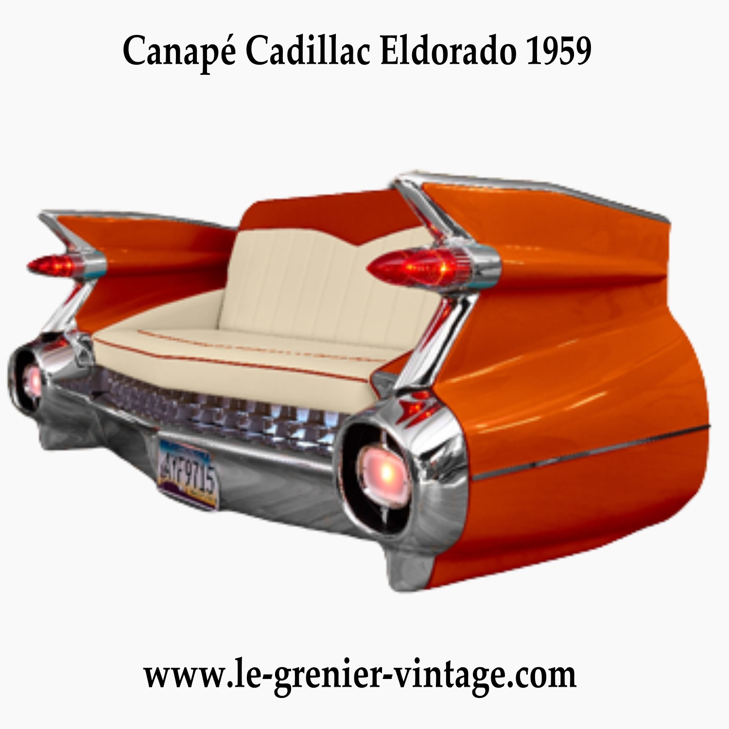 canapé de voiture cadillac eldorado 1959 vintage