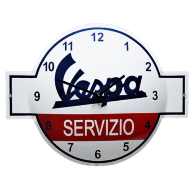 Horloge émaillée Vespa servizio