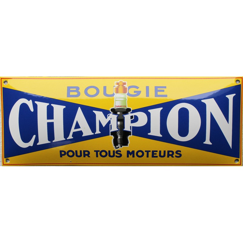 plaque-emaillee-bougie-champion