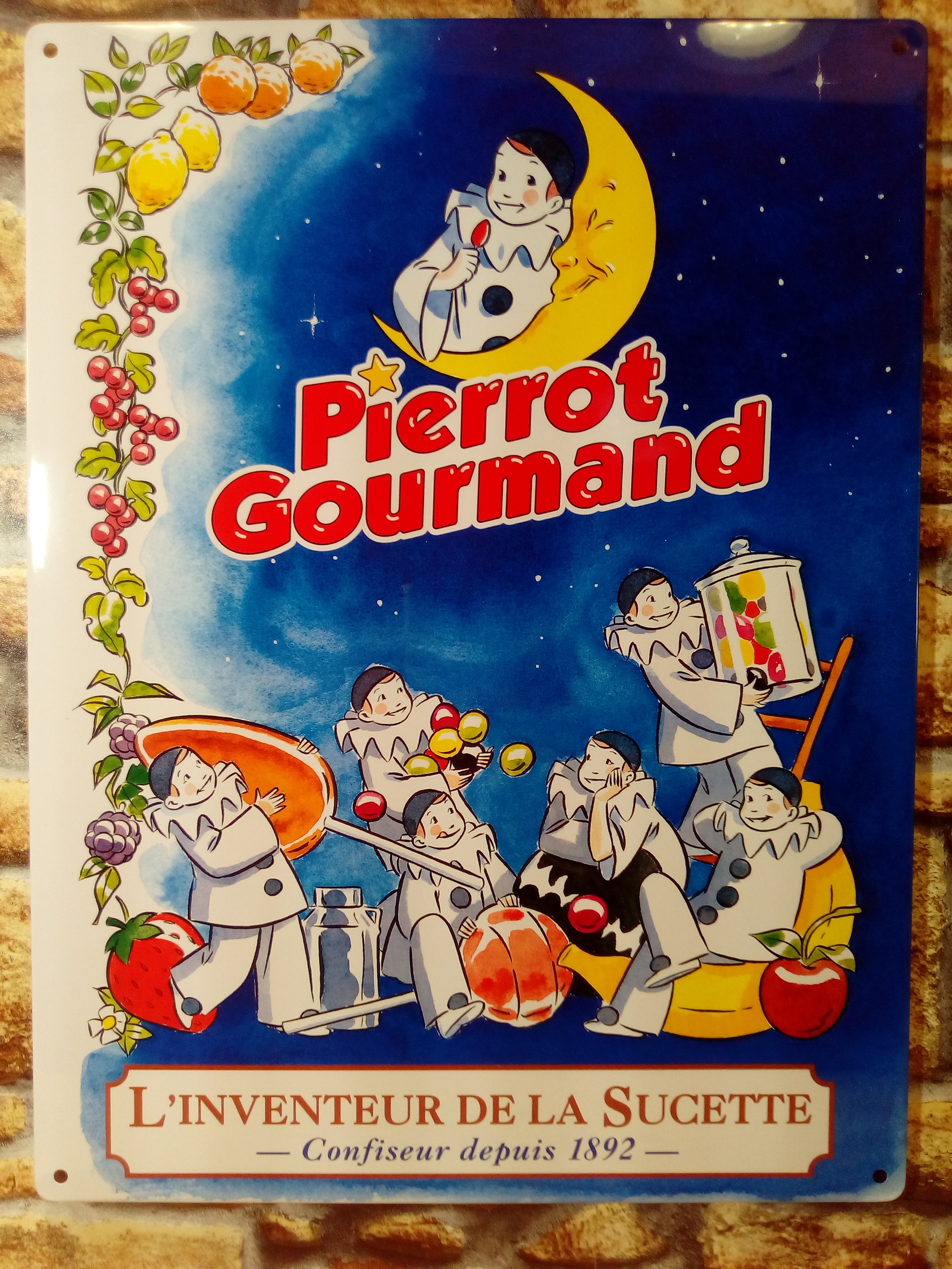 plaque sucettes pierrot gourmand