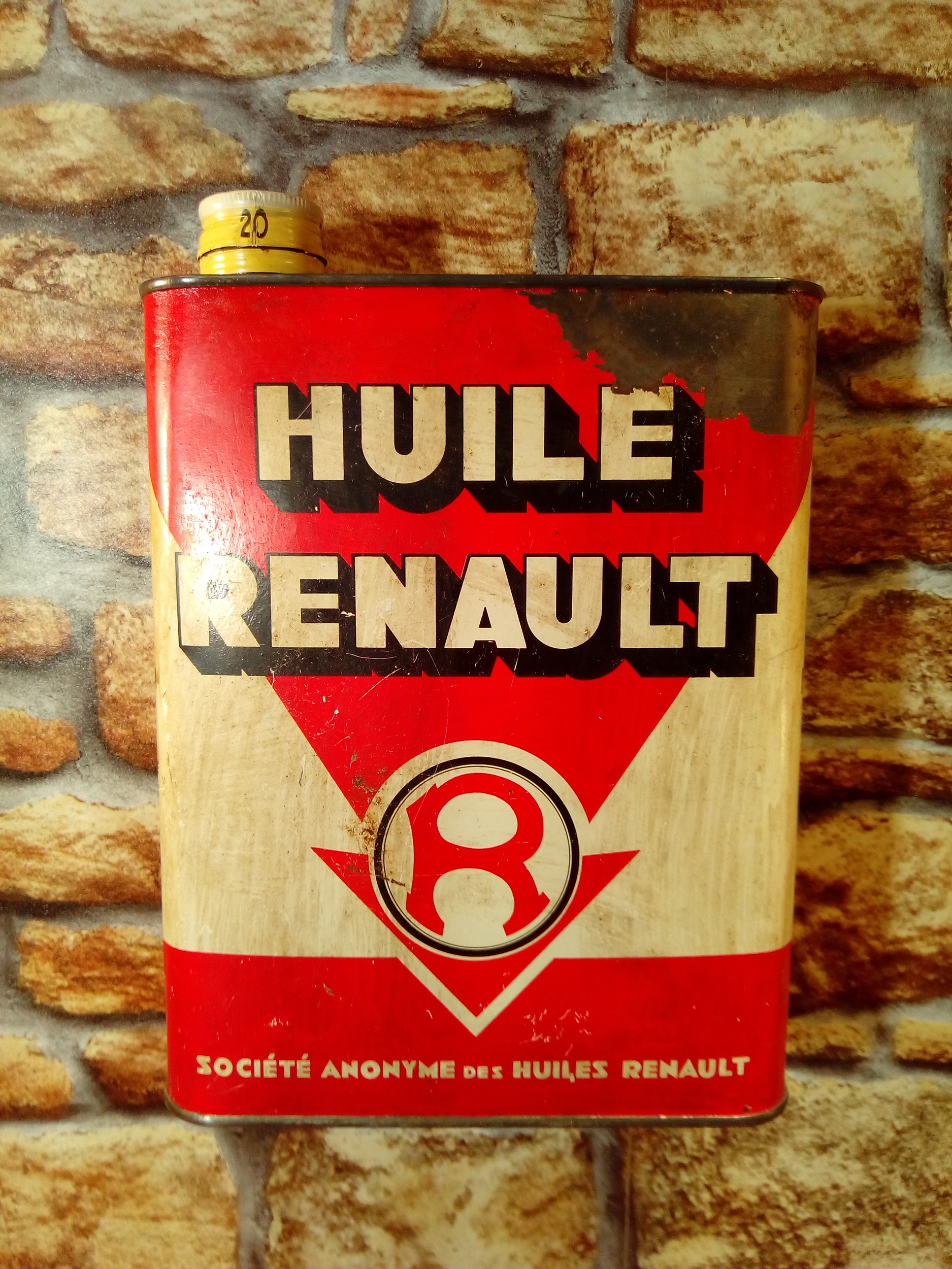 bidon ancien huile renault