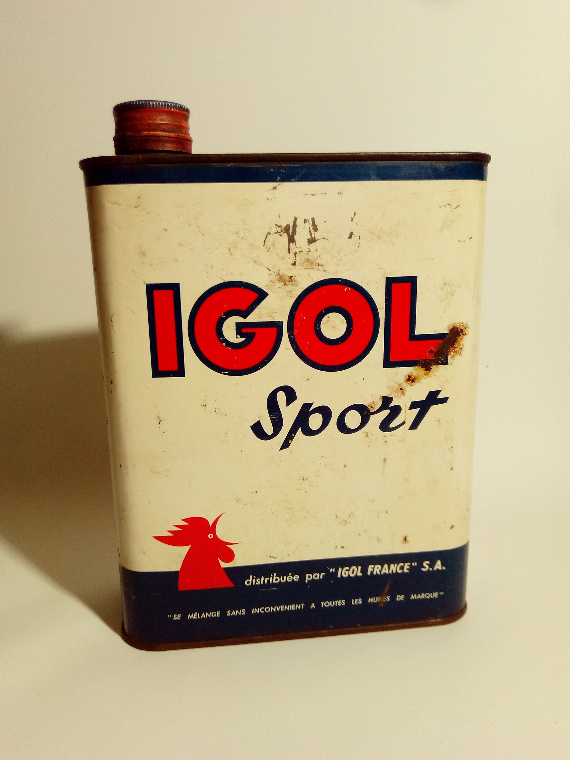 bidon huile vintage igol sport