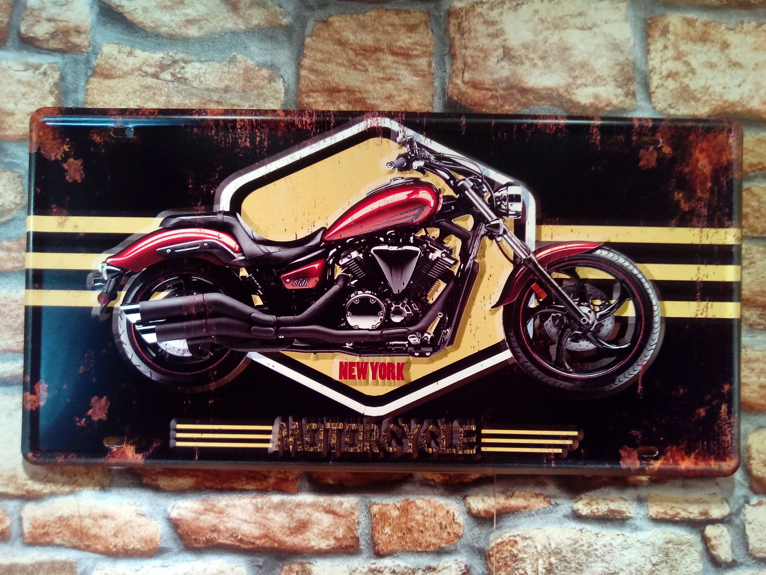plaque américaine moto custom