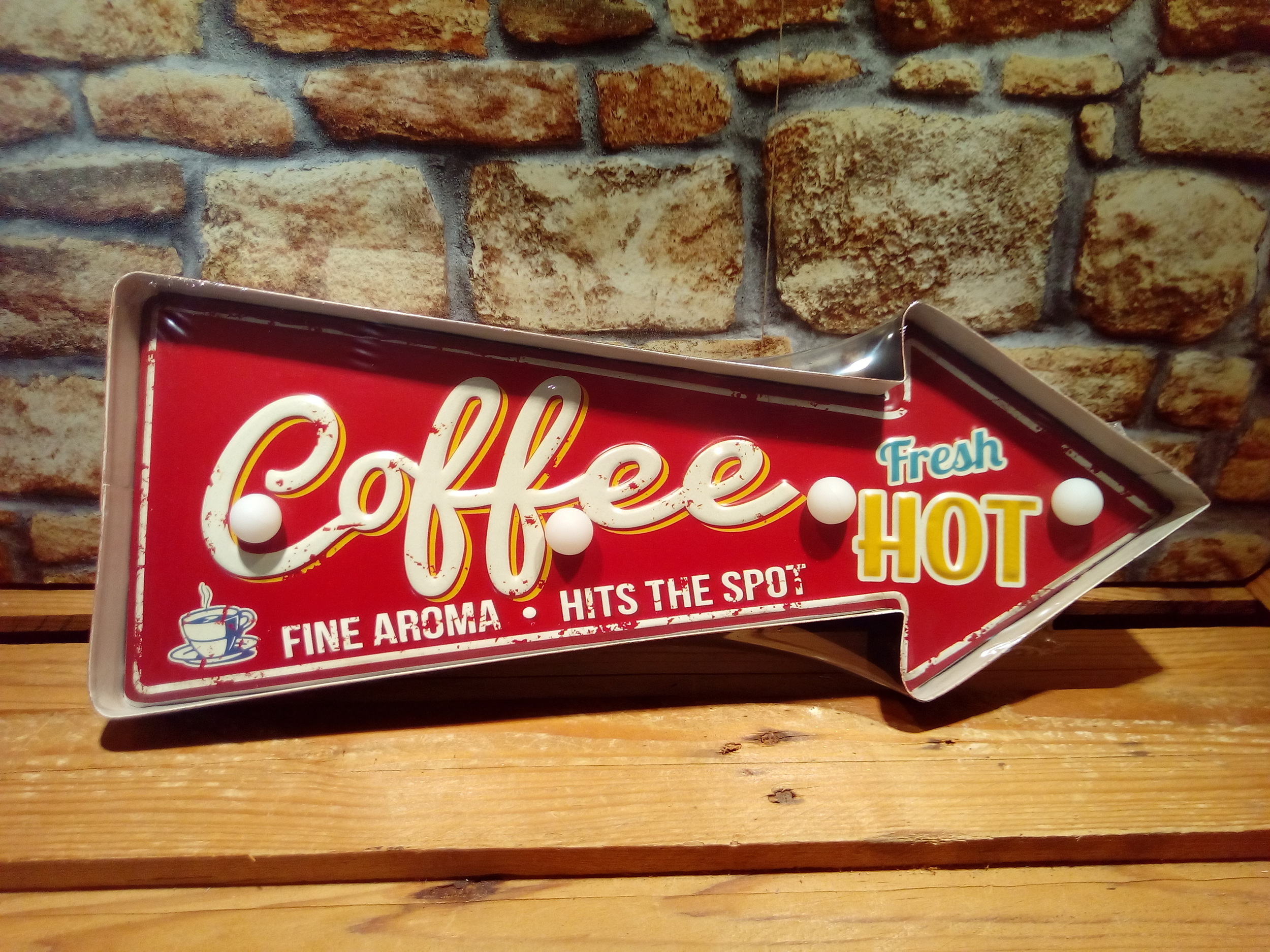 enseigne lumineuse vintage coffee hot