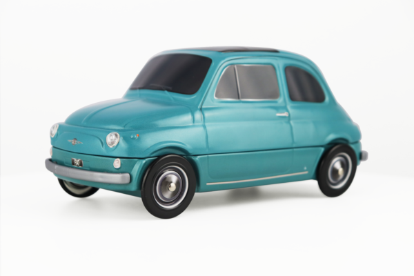 Boîte métal Fiat 500 turquoise