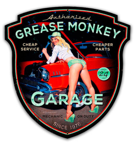Plaque grease monkey garage