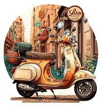 plaque scooter vintage vespa italie
