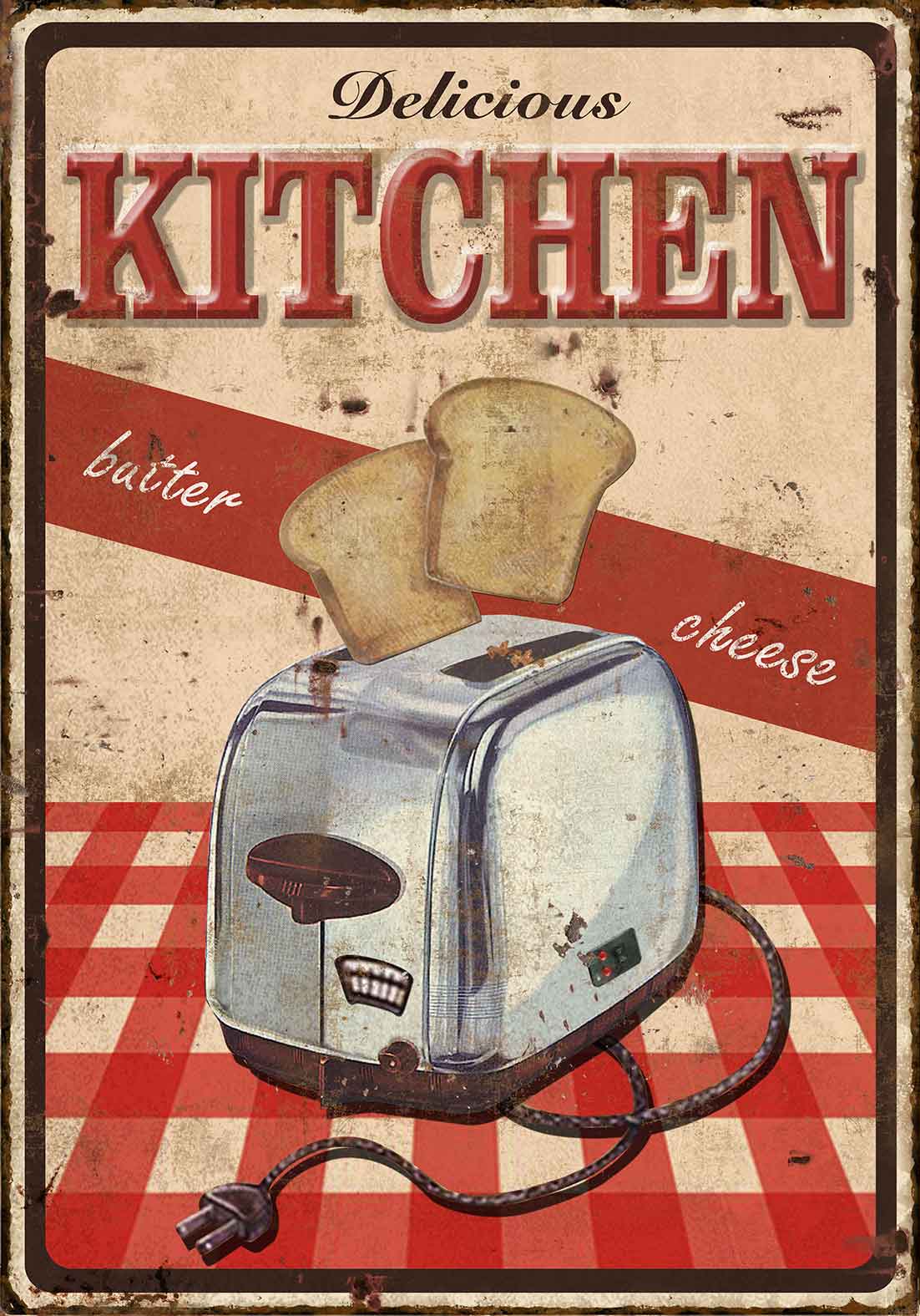 plaque vintage kitchen 30x40