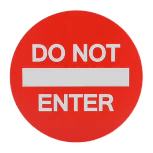 Panneau Do not enter