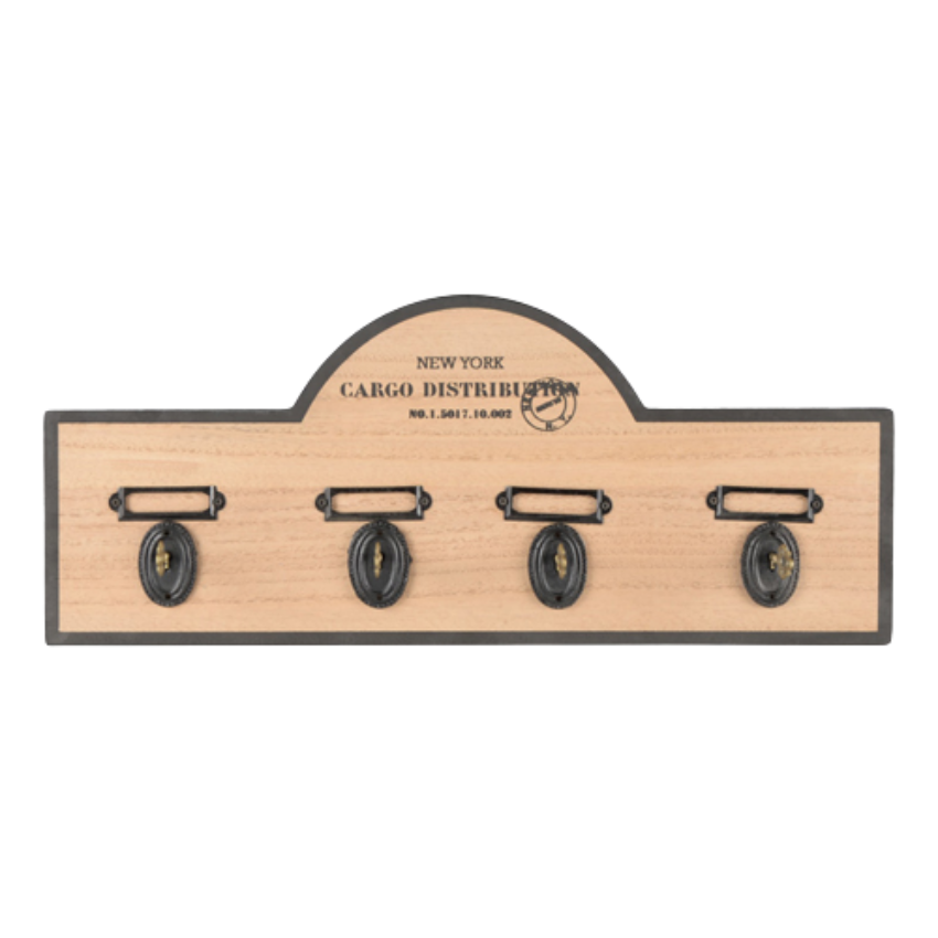 Accroche-clés vintage en bois