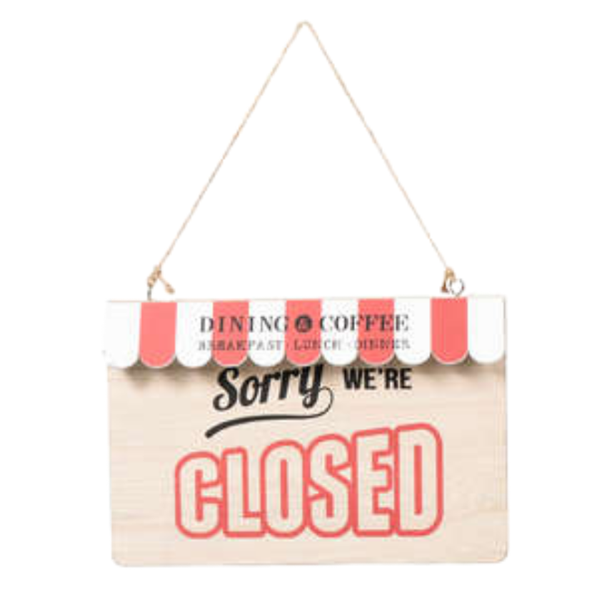 Plaque à suspendre Closed / Open