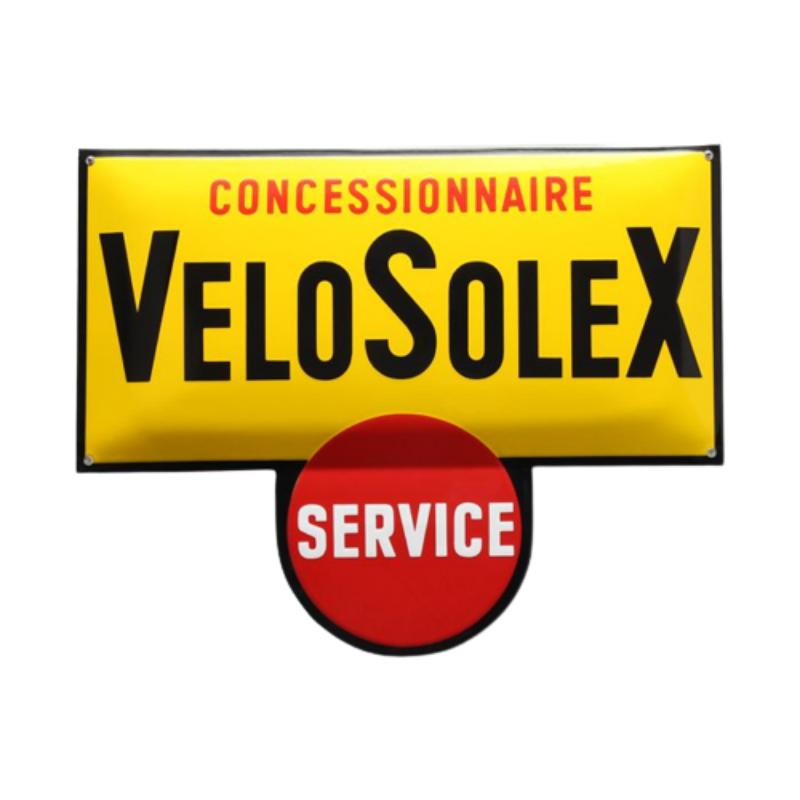 Plaque émaillée Velosolex service