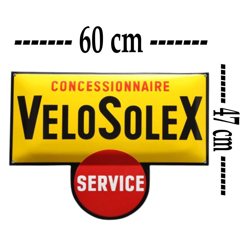 plaque émaillée embossée velosolex service