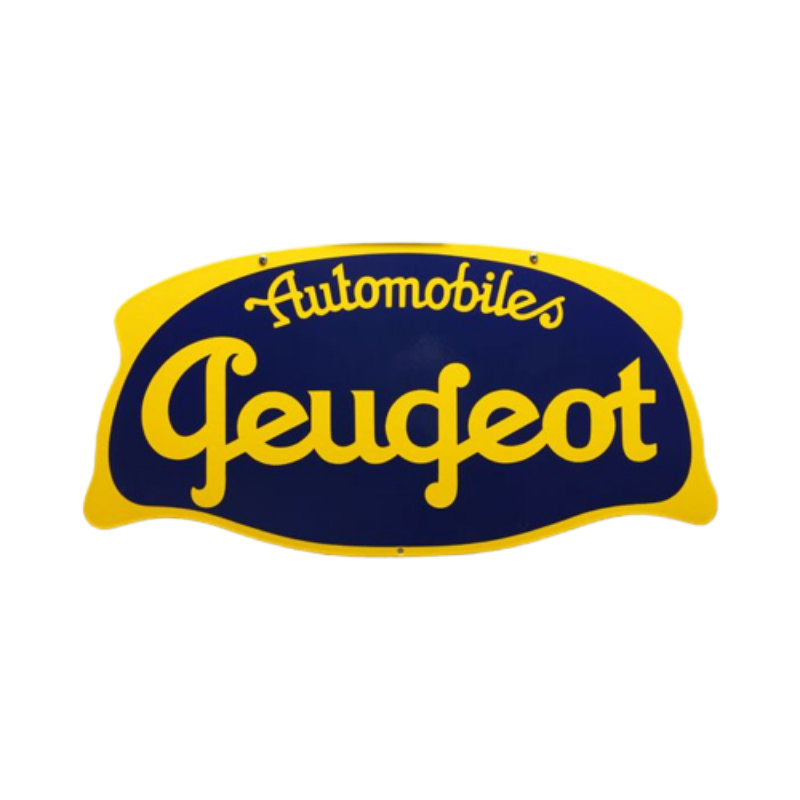 Plaque automobiles Peugeot émaillée