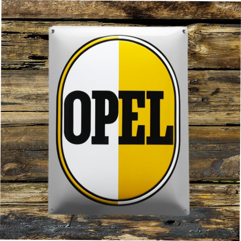 plaque émaillée vintage logo Opel