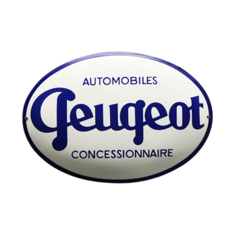 Plaque émaillée Peugeot concessionnaire