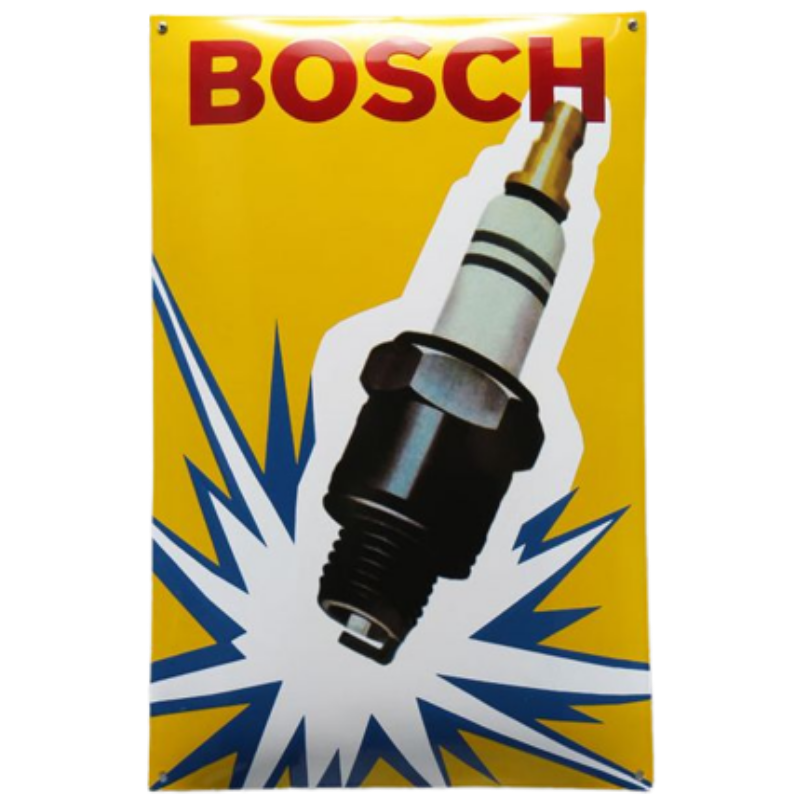 Plaque émaillée bougies Bosch