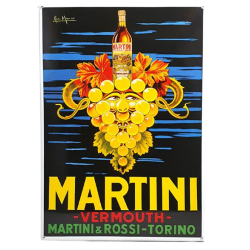 Plaque émaillée Martini vermouth