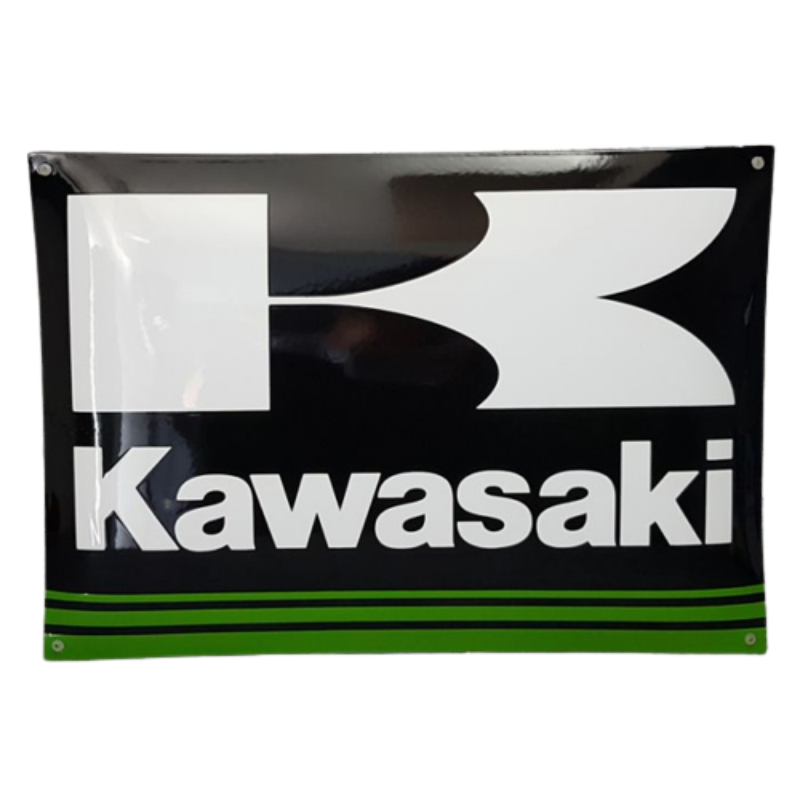 plaque émaillée kawasaki 50x35 cm
