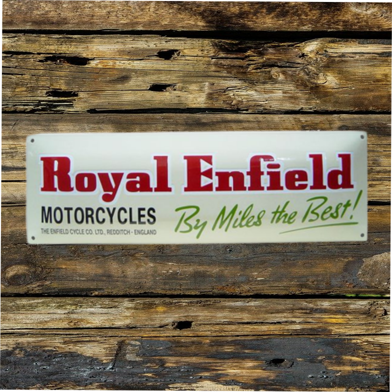 plaque émaillée bombée vintage Royal enfield