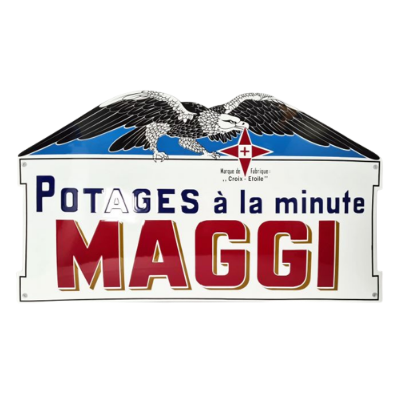 plaque émaillée potages Maggi 60x35 cm