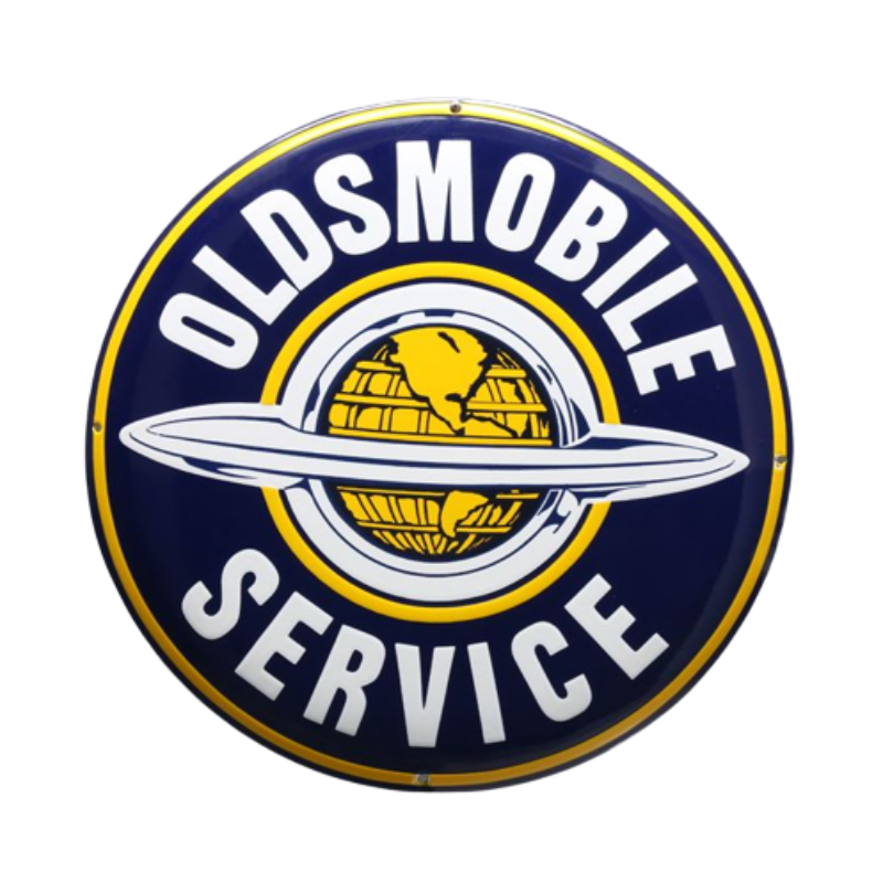 Plaque émaillée Oldsmobile service