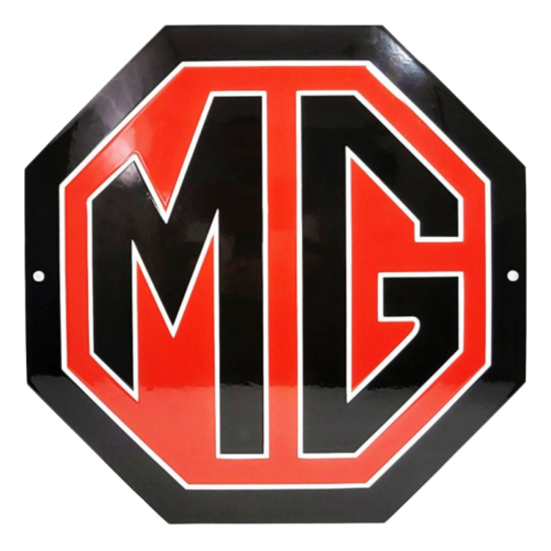 plaque émaillée logo MG 40x40cm