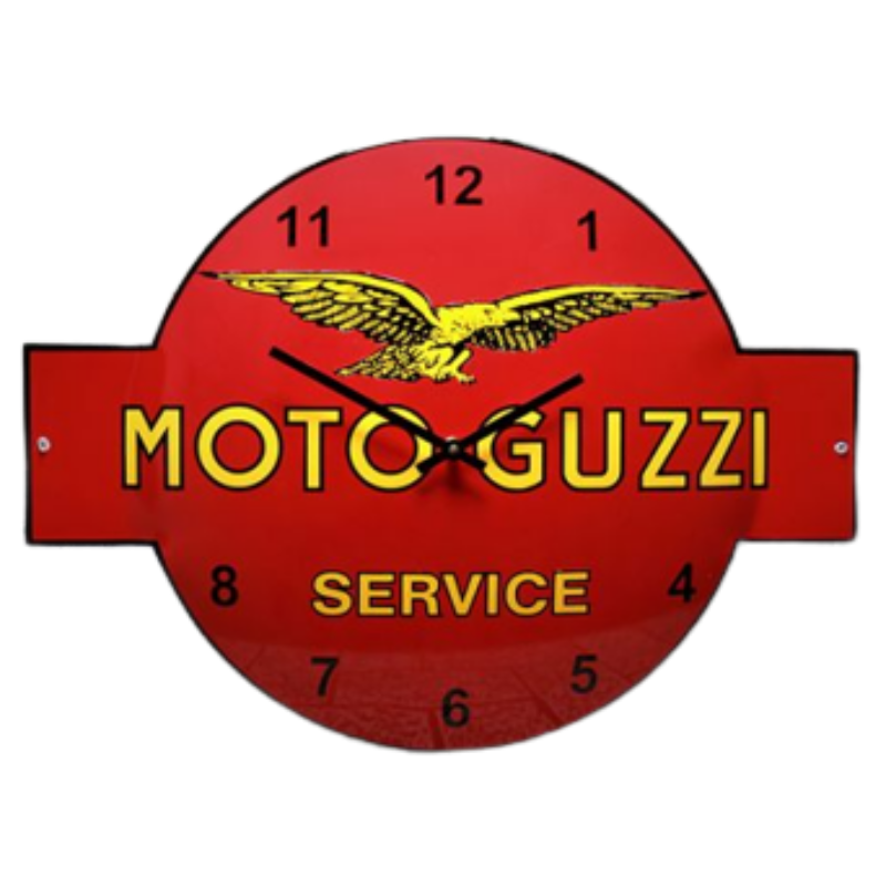 Horloge émaillée Moto Guzzi
