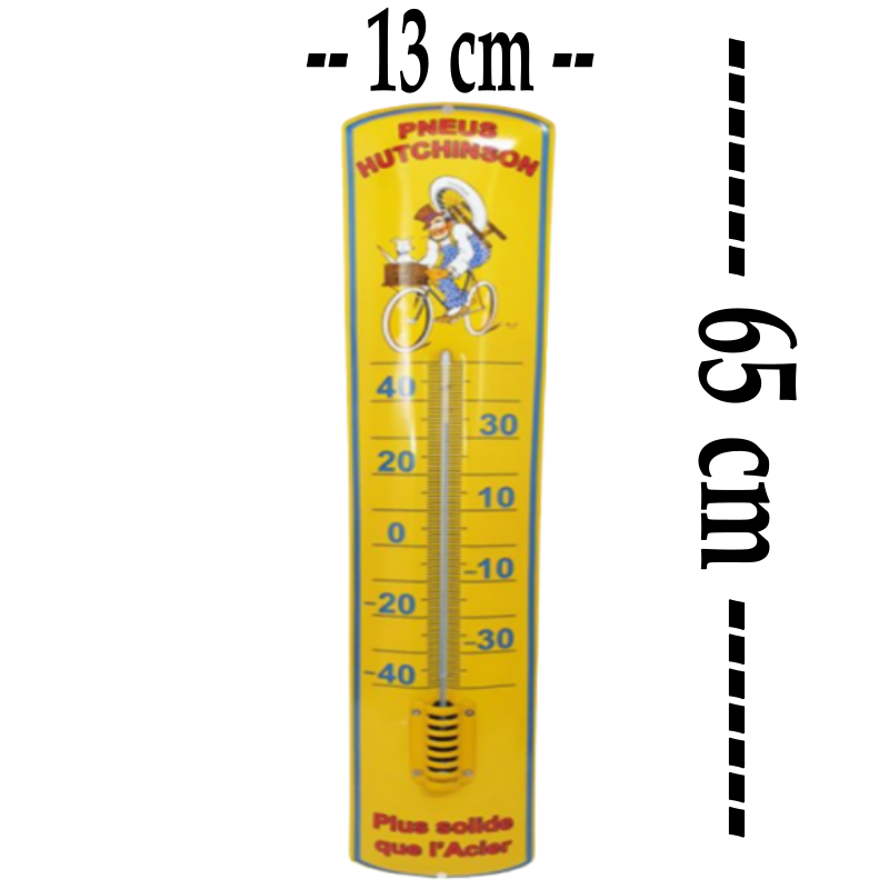 thermomètre émaillé pneus Hutchinson 65cm