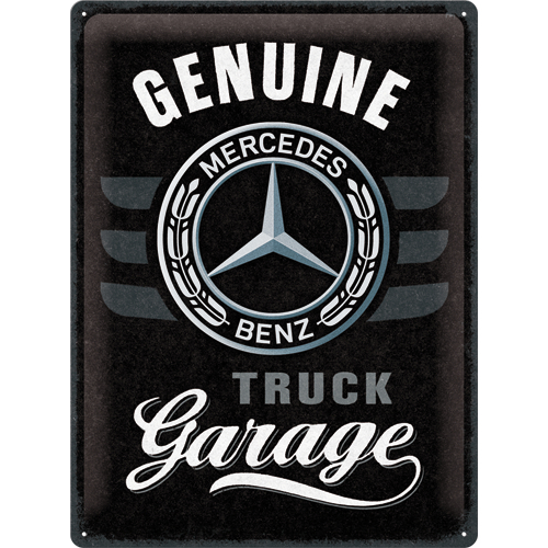 Plaque Mercedes trucks garage
