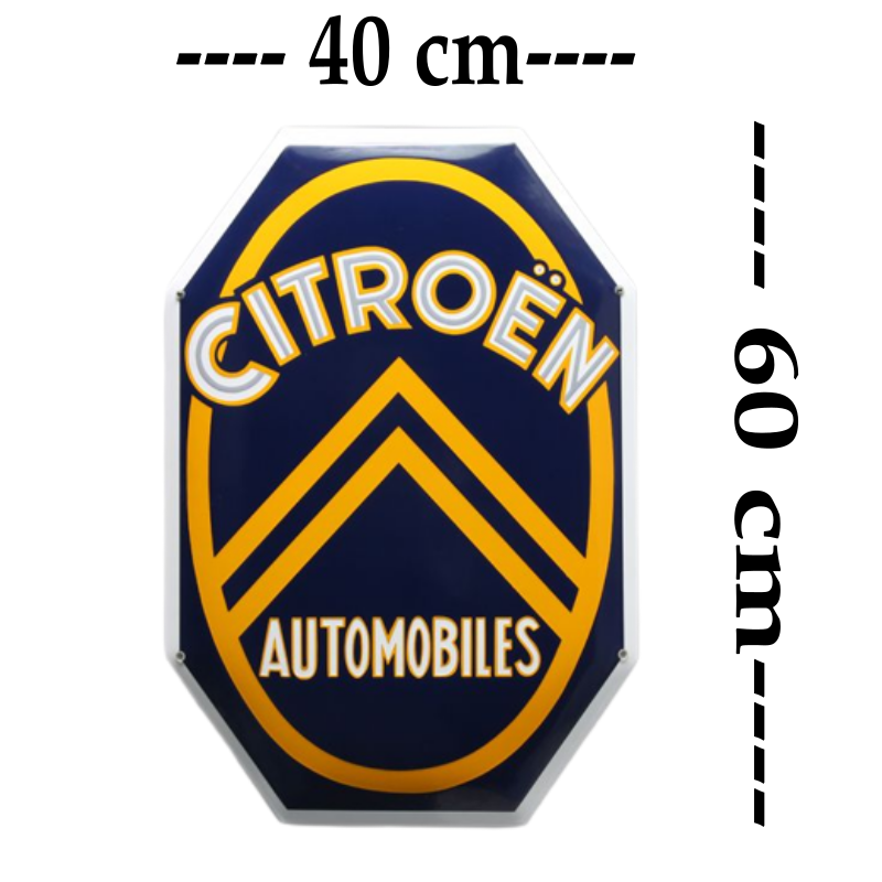 plaque émaillée Citroen automobiles 60x40 cm