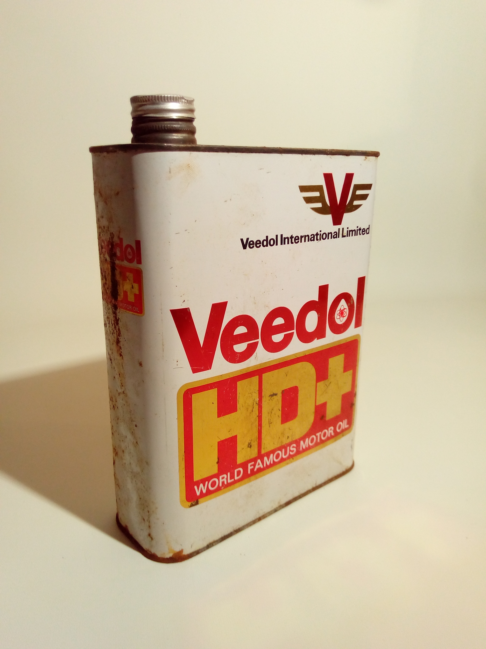 bidon veedol HD+ métal ancien