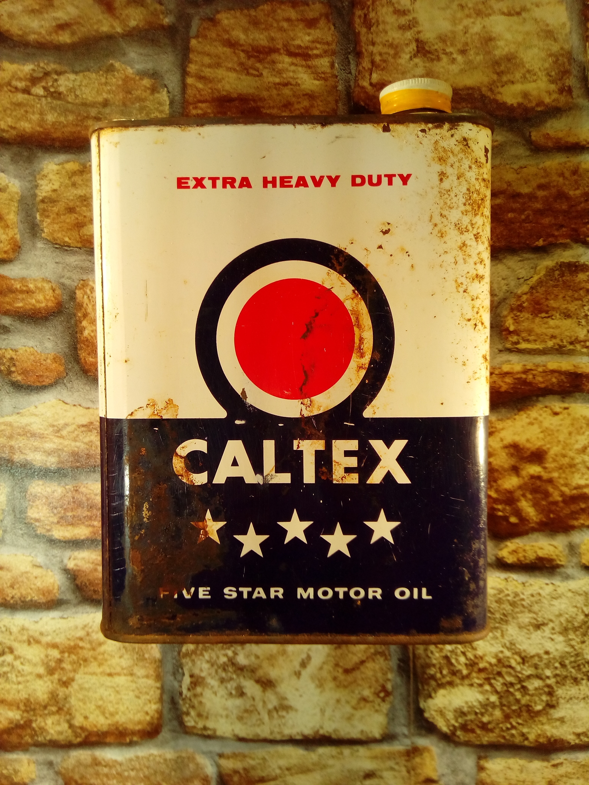 Bidon ancien huile Caltex