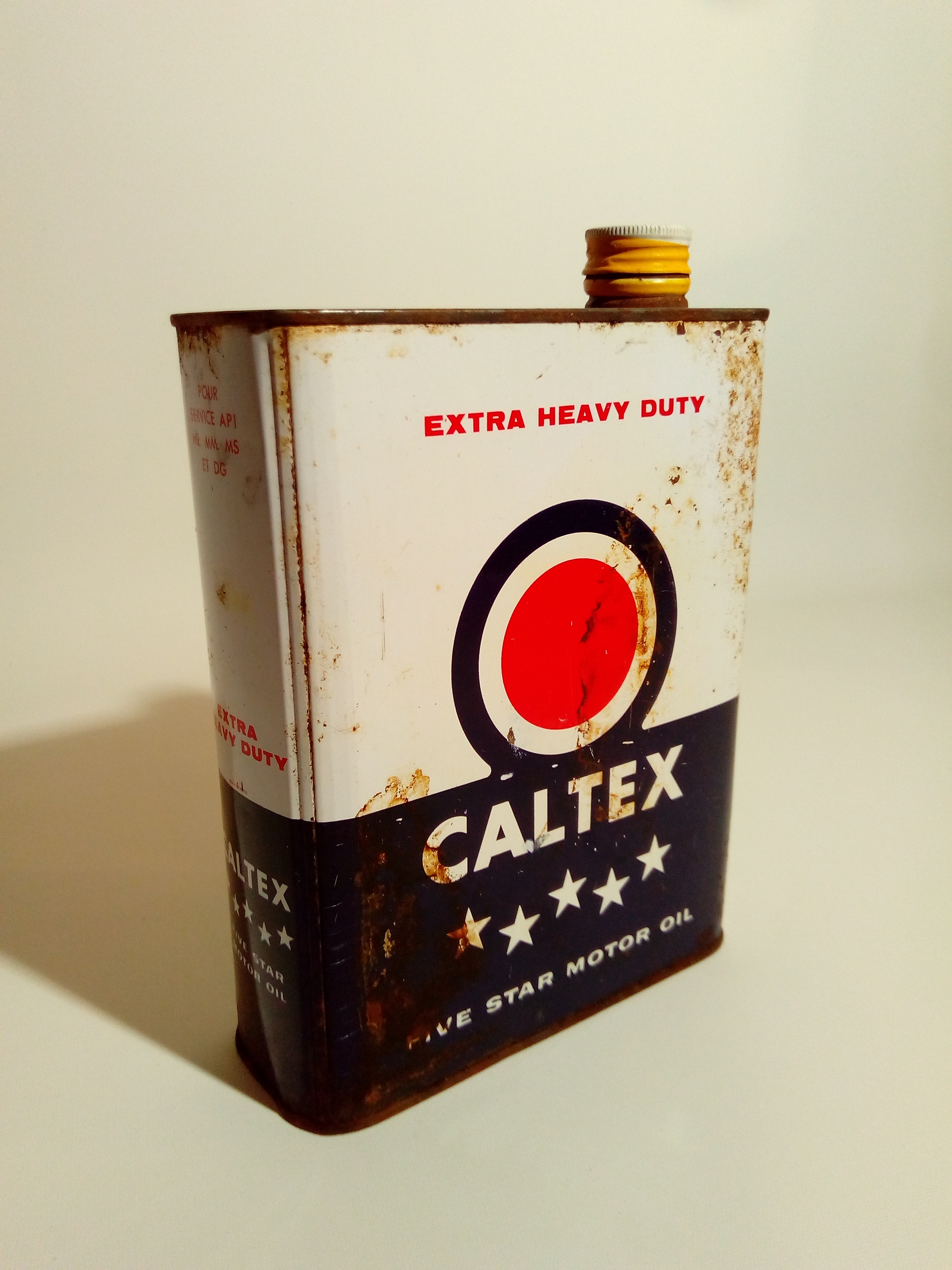 ancien bidon à huile Caltex