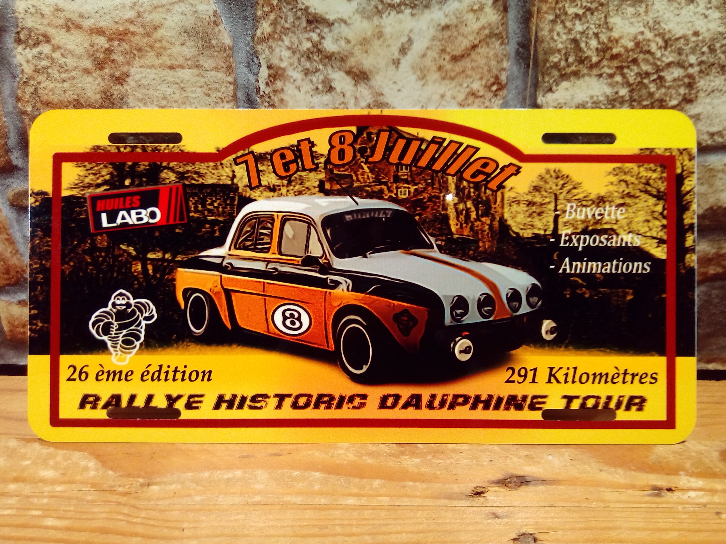 plaque rallye dauphine gordini