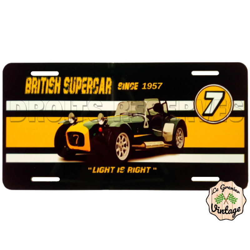 plaque lotus seven vintage