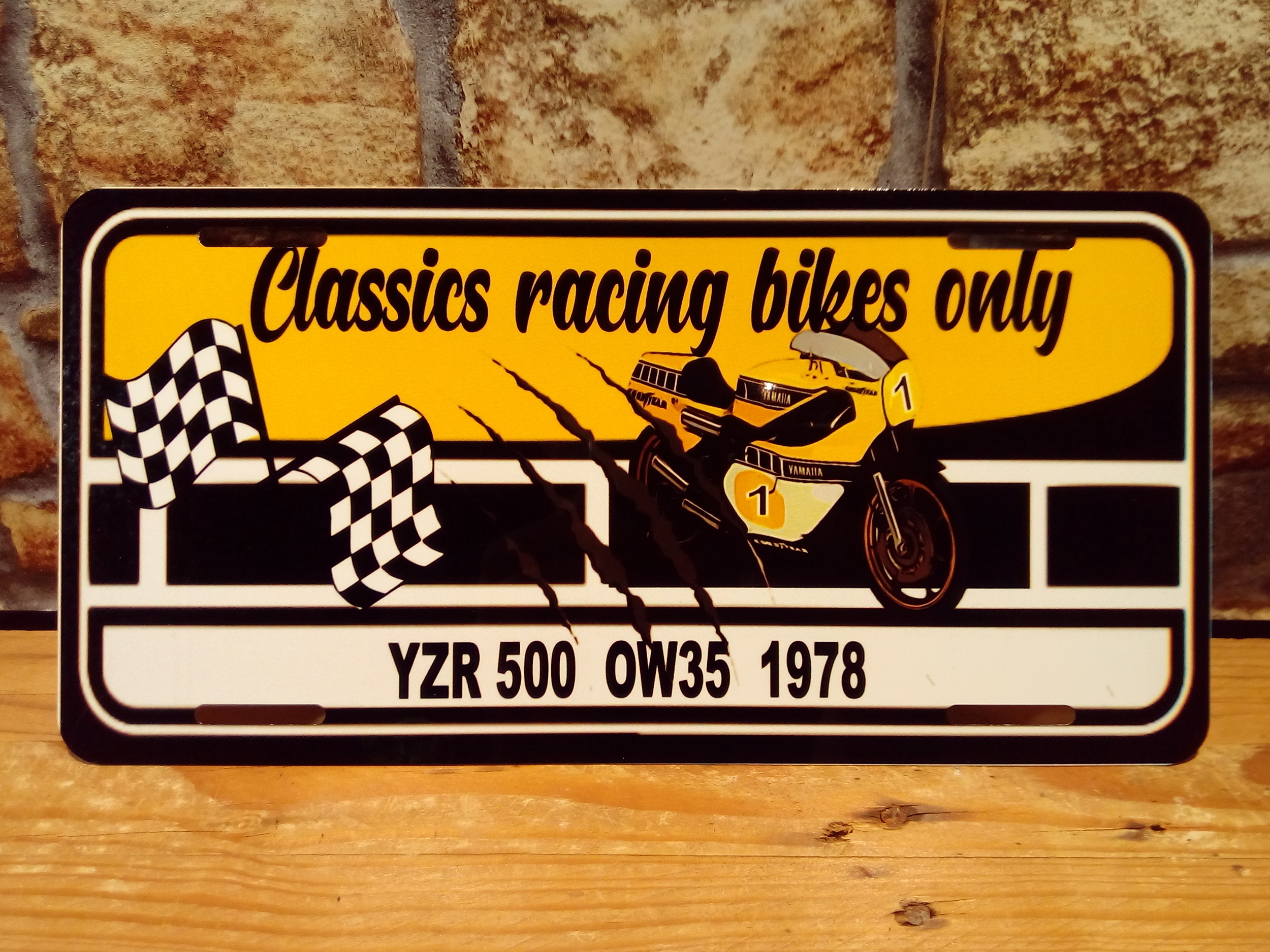 plaque vintage yamaha racing 1978