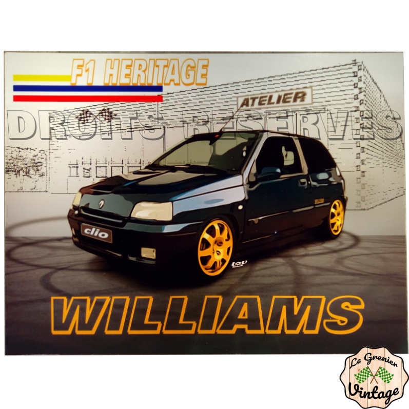 Plaque Renault Clio Williams