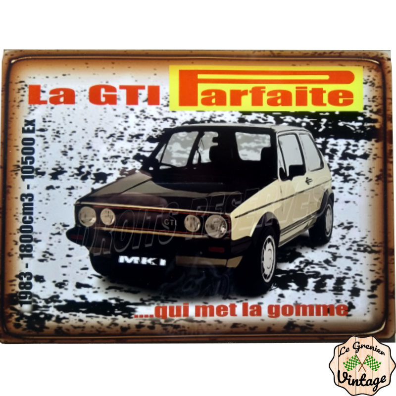 Plaque Golf GTI Pirelli