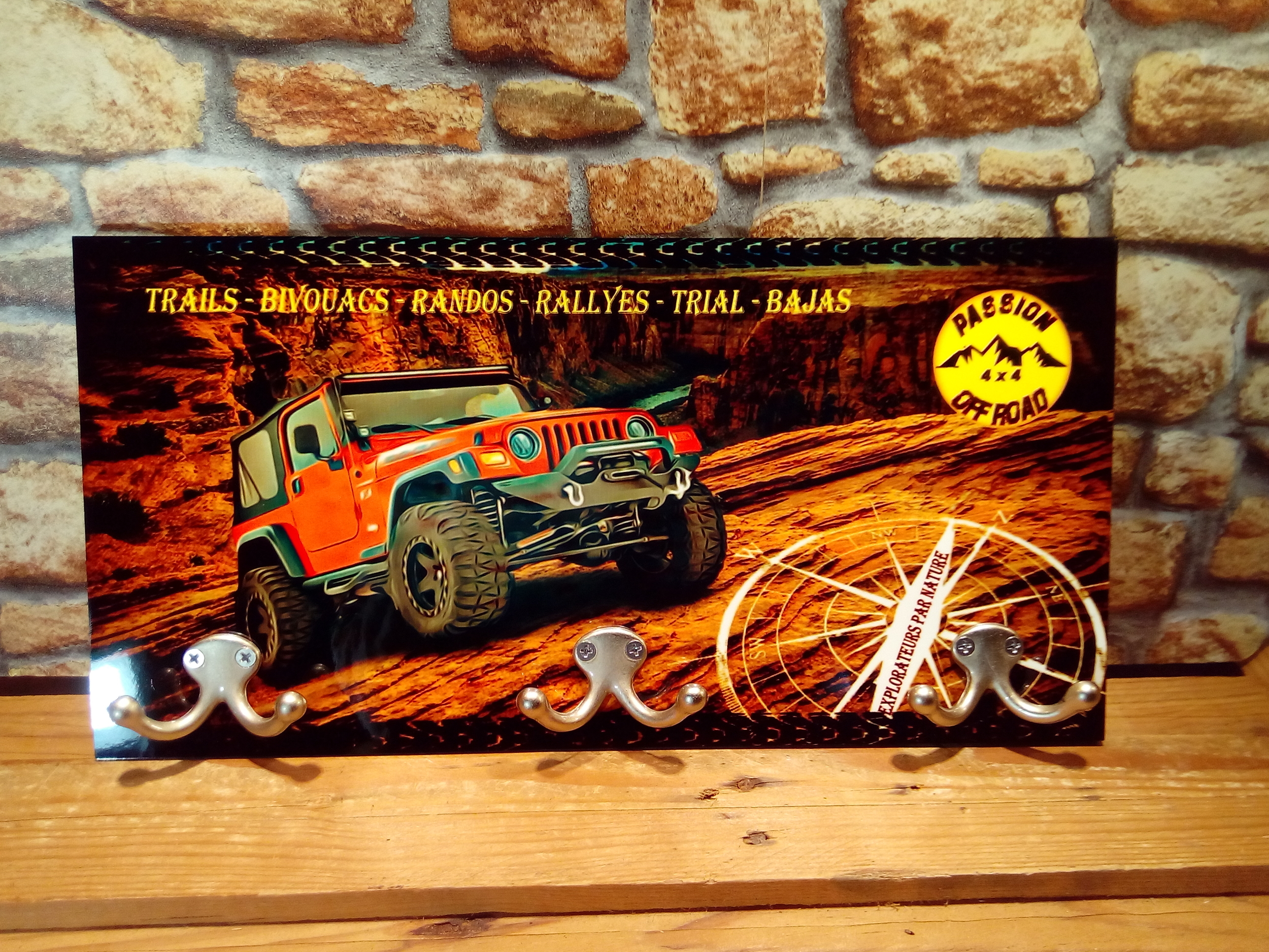 porte-manteau mural jeep wrangler