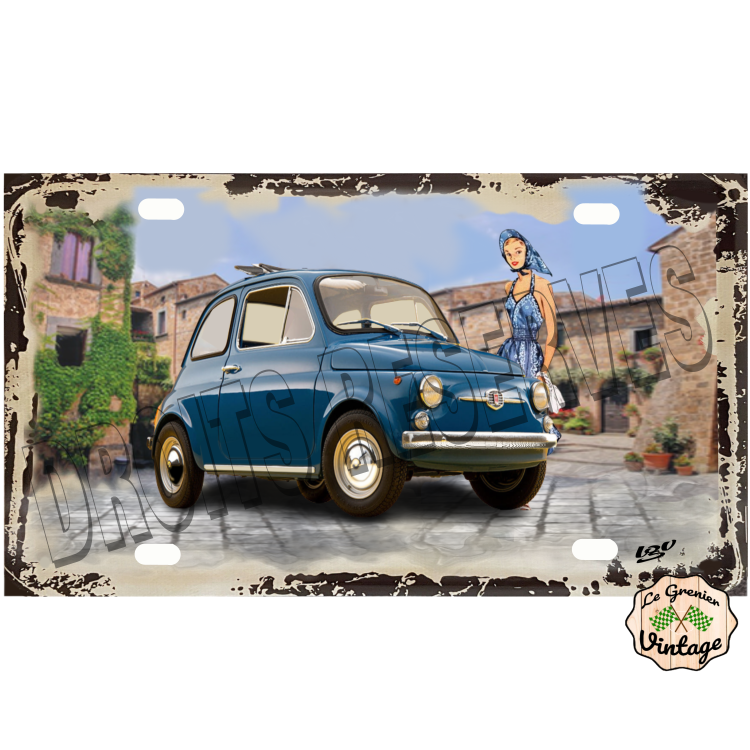Plaque Fiat 500 Italie